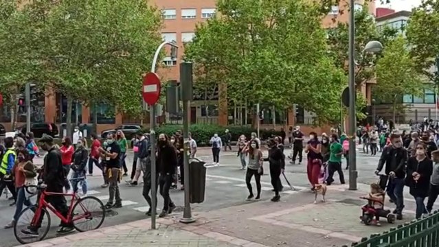 Manifestación 'Por la dignidad del sur paramos Madrid' en Vallecas