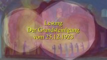 Grundsteinlegung Rudolf Steiner, Lesung