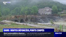 Routes défoncées, pont coupés, coupures d'électricité: les dégâts sont nombreux dans le Gard