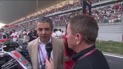 Mr. bean in the grid | Car racing ground