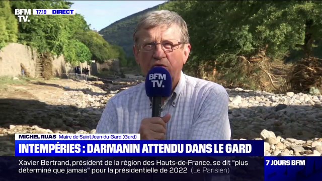 Intempéries dans le Gard: le maire de Saint-Jean-du-Gard, Michel Ruas, va demander l'état de catastrophe naturelle à Gérald Darmanin