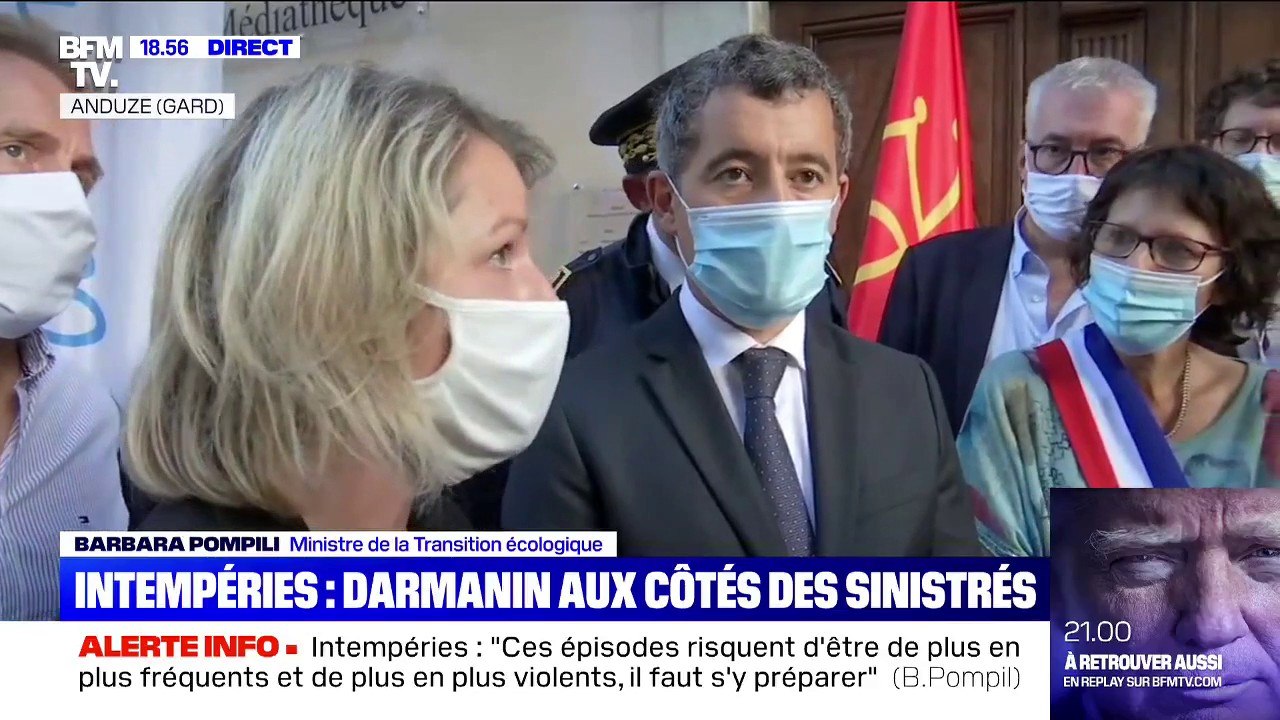 Gard: Barbara Pompili annonce que l'État met "tout en œuvre pour que l'état de catastrophe naturelle arrive au plus vite"