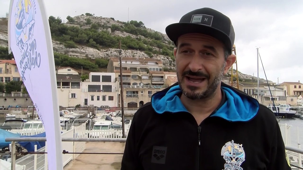 Contre le cancer pédiatrique, le triple champion du monde Morgan Bourchis a bravé Les Calanques hier