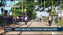 Kereta Api Tabrak Mobil di Perlintasan Tanpa Palang Pintu, 1 Orang Tewas dan 2 Lainnya Luka Berat