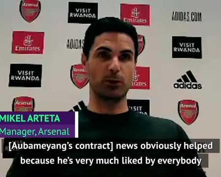 Aubameyang contract gave Arsenal players a ‘great lift’ - Arteta