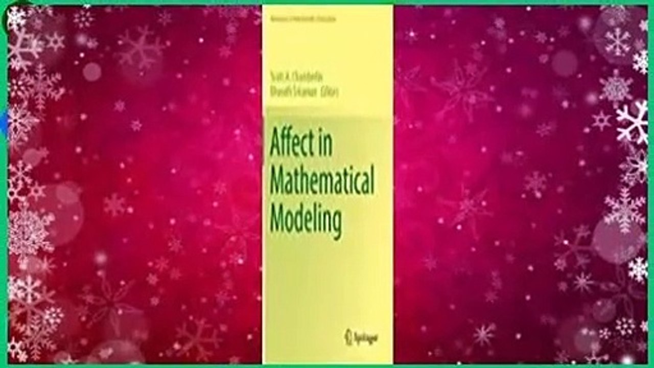 Affect in Mathematical Modeling  For Kindle