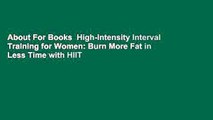 About For Books  High-Intensity Interval Training for Women: Burn More Fat in Less Time with HIIT