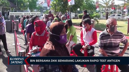 Download Video: BIN Bersana Dinas Kesehatan Kota Semarang Lakukan Rapid Test Antigen