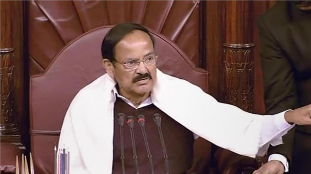 Rajya Sabha chairman reacts to unruly behaviour of 8 MPs