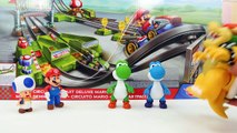 Mario Kart Hotwheels Race Car Toy Learning Video for Kids!