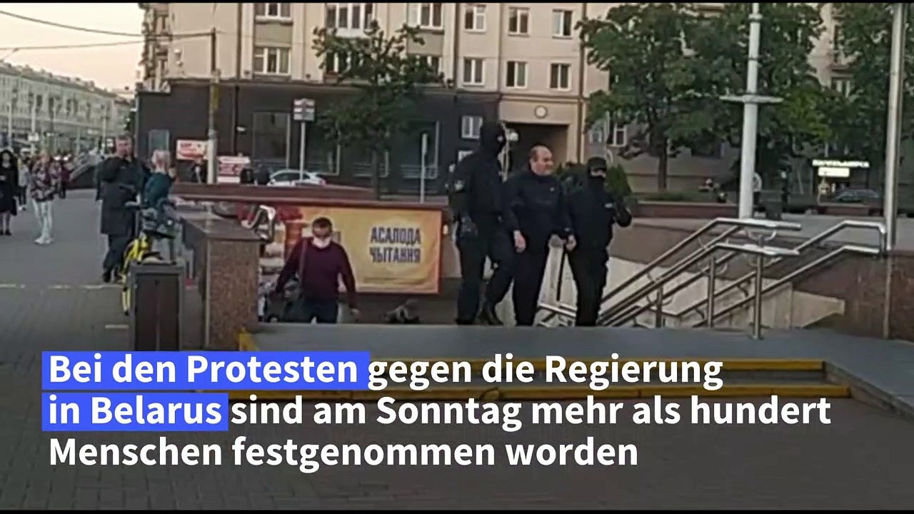 Mehr als hundert Festnahmen bei Protesten in Belarus