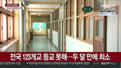 전국 123개교 등교 못해…두 달 만에 최소