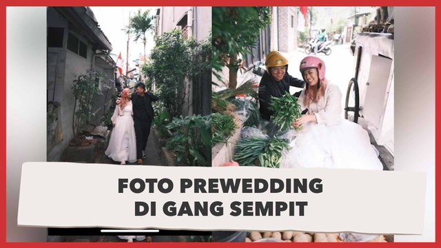 Pasangan Kekasih Ini Pilih Foto Prewedding di Gang Sempit