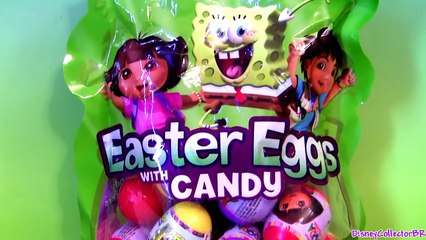 Video herunterladen: Spongebob Squarepants TOY Surprise Dora the Explorer Easter Eggs Diego Mater Holiday Edition