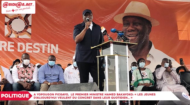 A yopougon Ficgayo, le premier ministre Hamed Bakayoko: « Les jeunes d’aujourd’hui veulent du concret dans leur quotidien… »