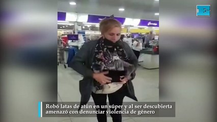 Robó latas de atún en un súper