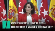 Ayuso se contradice: 