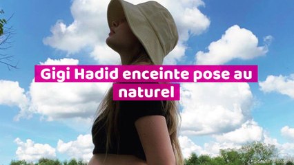 Gigi Hadid enceinte pose au naturel