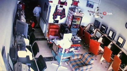 Hırsız önce güvenlik kamerasına sonra polise yakalandı