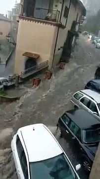 Forti temporali ai Castelli Romani, a Rocca di Papa le strade diventano fiumi