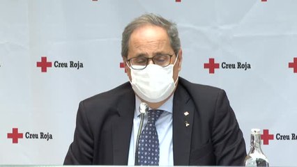 下载视频: Quim Torra pide a los catalanes que no viajen a Madrid