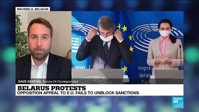 Belarus protests: Opposition appeal to EU fails to unblock sanctions