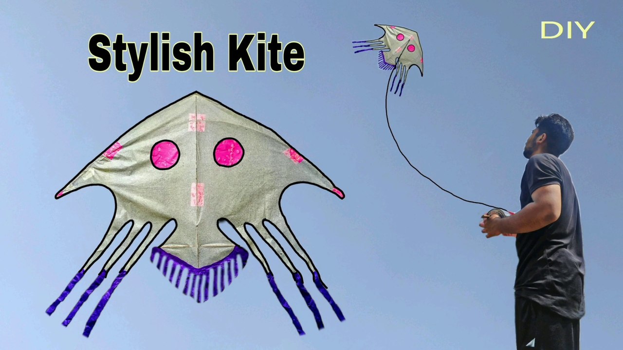 How to make stylish kite | Fancy kite | Kite naking