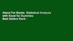 About For Books  Statistical Analysis with Excel for Dummies  Best Sellers Rank : #2