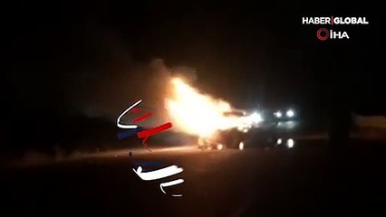 3 kişi yanan aracın içinde can verdi