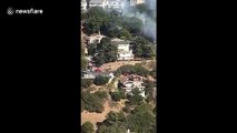 Fire breaks out near San Juan Canyon, California