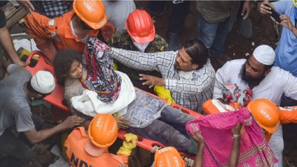 Video herunterladen: Bhiwandi: 20 dead in building collapse near Mumbai