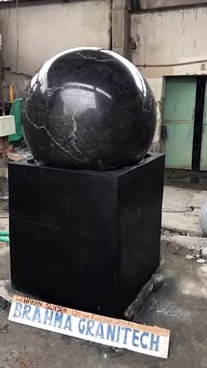 Black granite globe fountain,floating globe water feature,kugel ball water feature,round kugel ball