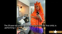 Pregnant Katy Perry Wears Orange Wig, Shows Off Baby Bump for Tomorrowland