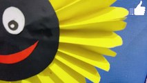 Easy Way To Make Beautiful Paper Sunflower - Paper Craft - Paper Flower - DIY Home Decor