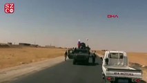 Terör örgütü PYD mensubu Rus aracından inerken görüntülendi