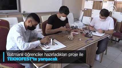 Batmanlı öğrenciler hazırladıkları proje ile TEKNOFEST'te yarışacak