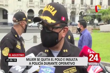 Mujer que se quitó el polo e insultó a policías habría impedido intervención de un delincuente