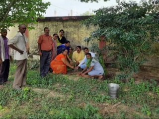 इटावा: किसान मोर्चा के द्वारा किया गया पौधारोपण