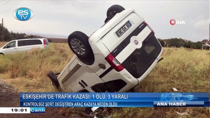 Eskişehir'de feci kaza! Takla attı...