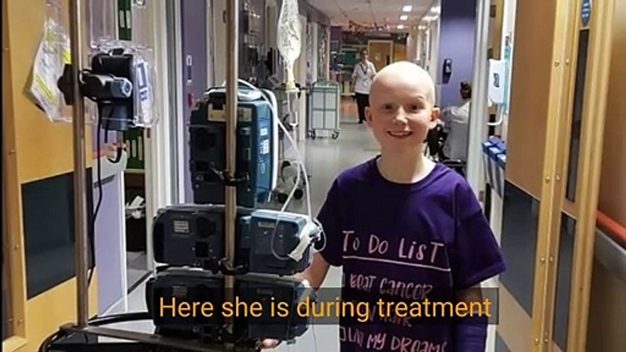 COURAGEOUS SALLY SUPPORTS CANCER RESEARCH UK THIS CHILDHOOD CANCER AWARENESS MONTH