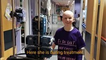COURAGEOUS SALLY SUPPORTS CANCER RESEARCH UK THIS CHILDHOOD CANCER AWARENESS MONTH