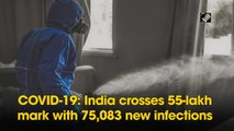 Covid-19: India crosses 55 lakh-mark with 75,083 new infections