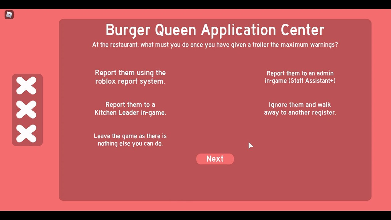 Burger Queen Application Answers 2020 | Roblox