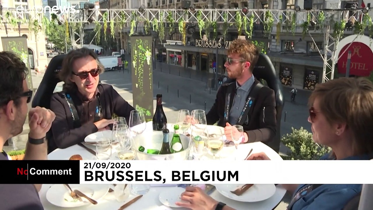 Brüssels Gastronomie reagiert auf Corona: Speisen in luftiger Höhe