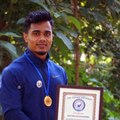 Kerala fitness trainer breaks URF Asian record for most push-ups in 30 seconds.
