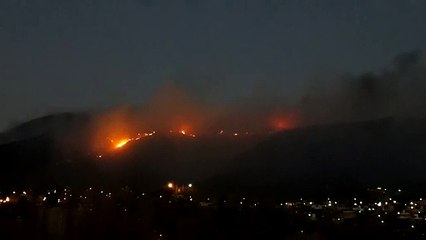 Incendio en las sierras de Villa Carlos Paz