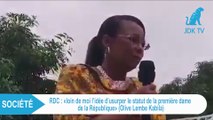 OLIVE LEMBE KABILA: Loin de moi l'idée d'usurper le statut de la première Dame de la république