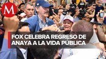 Vicente Fox da la bienvenida a Anaya tras su regreso