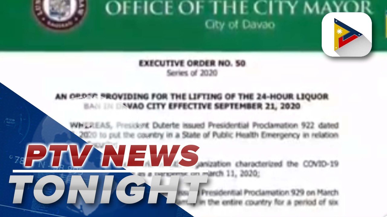 24-hour liquor ban lifted in Davao City a big boost to restaurant staff, crew