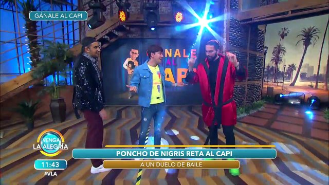 ¡Poncho de Nigris sacó su talento en la pista para el Gánale al Capi! | Venga La Alegría